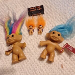 Russ Troll Dolls with Troll Halloween Earrings
